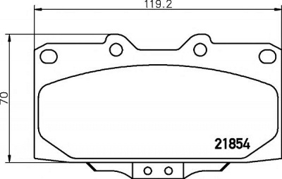 HELLA PAGID 8db355017211 -  Комплект тормозных колодок, дисковый тормоз